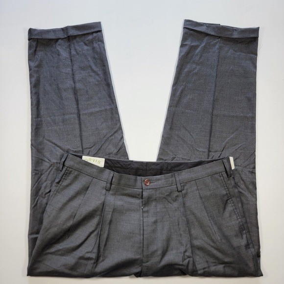 Orvis Sporting Traditions Men's‎ Dress Pants Pleated Charcoal Wool Blend 38x30 - Picture 1 of 16